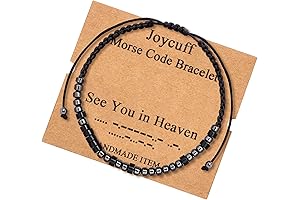 JoycuFF Obsidian Beads Secret Message Remembrance Gift for Dad from Daughter