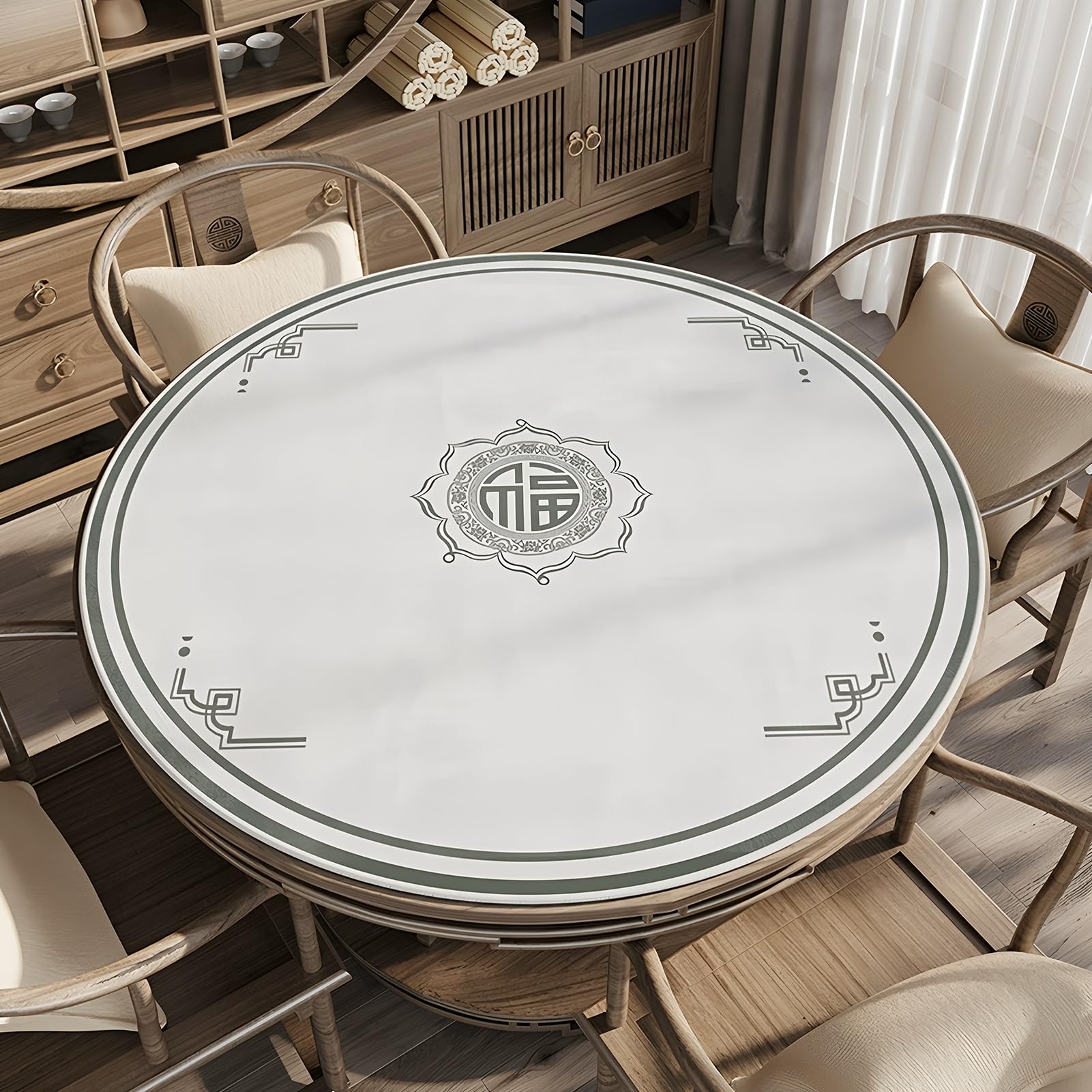 Tapis de Table de mah-Jong, Épaissi et antidérapant avec Sac de Transport(75cm/29.52in)