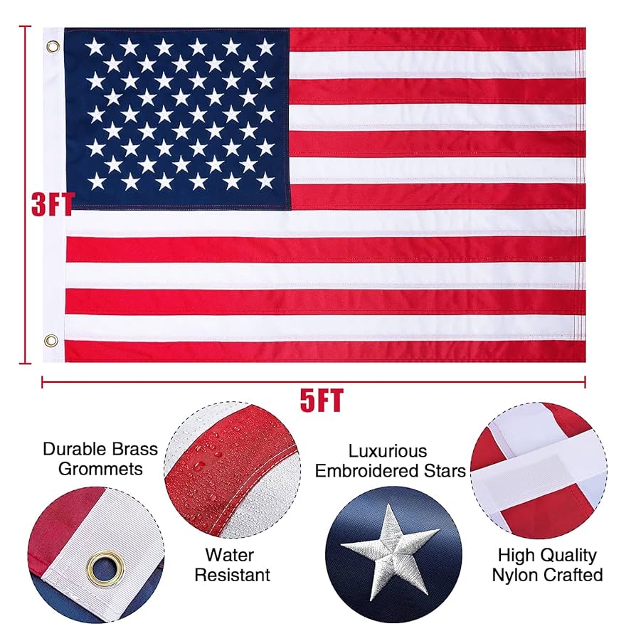 Amazon.com : NELXINJO Heavy Duty 25FT Flag Pole with