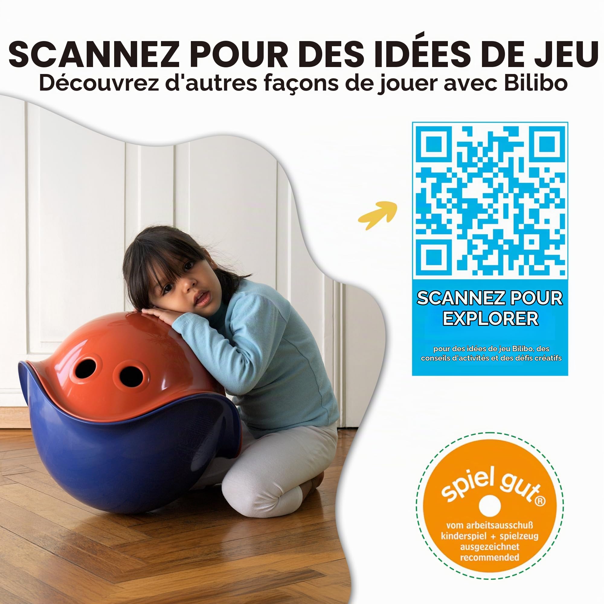 MOLUK 2843508 Bilibo Terracotta Bol d'équilibre et de Jeu pour Enfants à partir de 2 Ans Jouet éducatif innovant