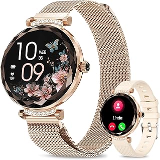 Smart Watch for Women,1.19" AMOLED Women Smart Watch With Bluetooth Call,100+ Sports Modes,Heart Rate/Blood Pressure/SpO2 ...