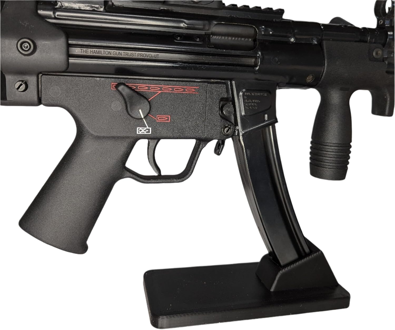 Hammy3DPrints Display Stand for HK MP5 9mm Metal Curved Mag | Rifle Holder Storage Rack
