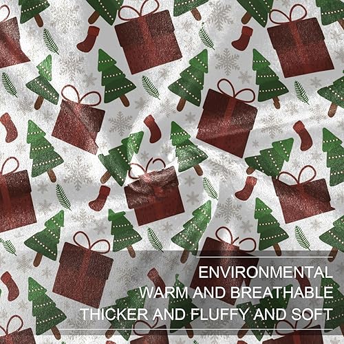Miniatura 7 de Christmas Cartoon Trees Warm Throw Blanket for Adults Kids, Comfy Fall Blanket for Bedroom Bedroom 60"x90"