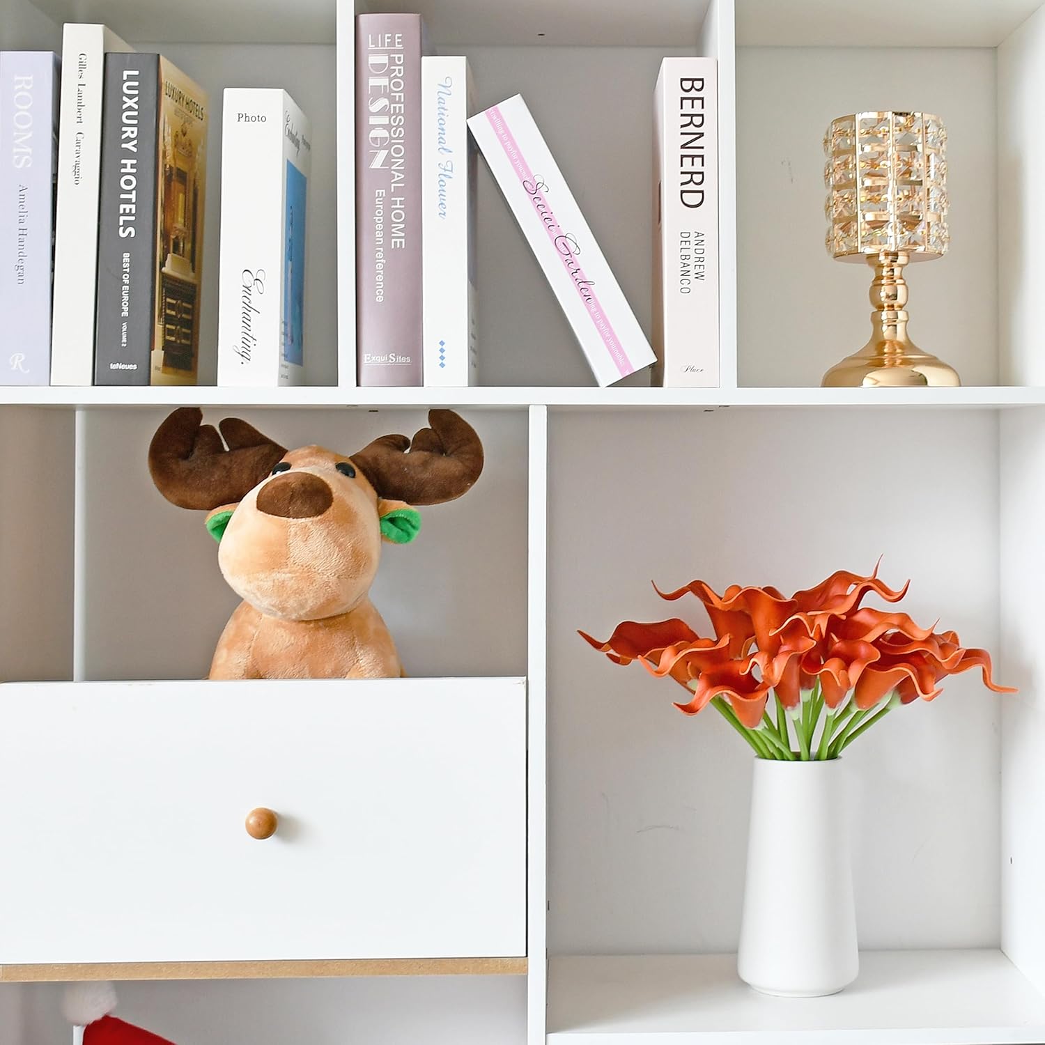 Mandy's PU Burnt Orange Calla Lily Artificial Flowers 20 Stems 13.5in Faux Realistic Centerpiece for Valentine's Day and Easter Decorations DIY Bridal Bouquet Home Décor - Image 9