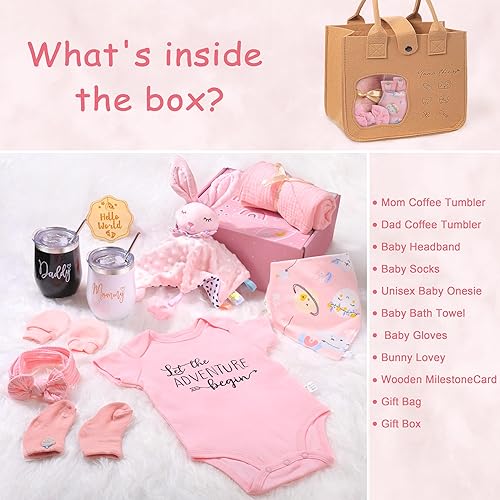 Miniatura 2 de Regalos para nuevas mamás para mujeres, regalo de embarazo para nuevos padres, regalos de revelación de género con mamá y papá, juego de vasos para