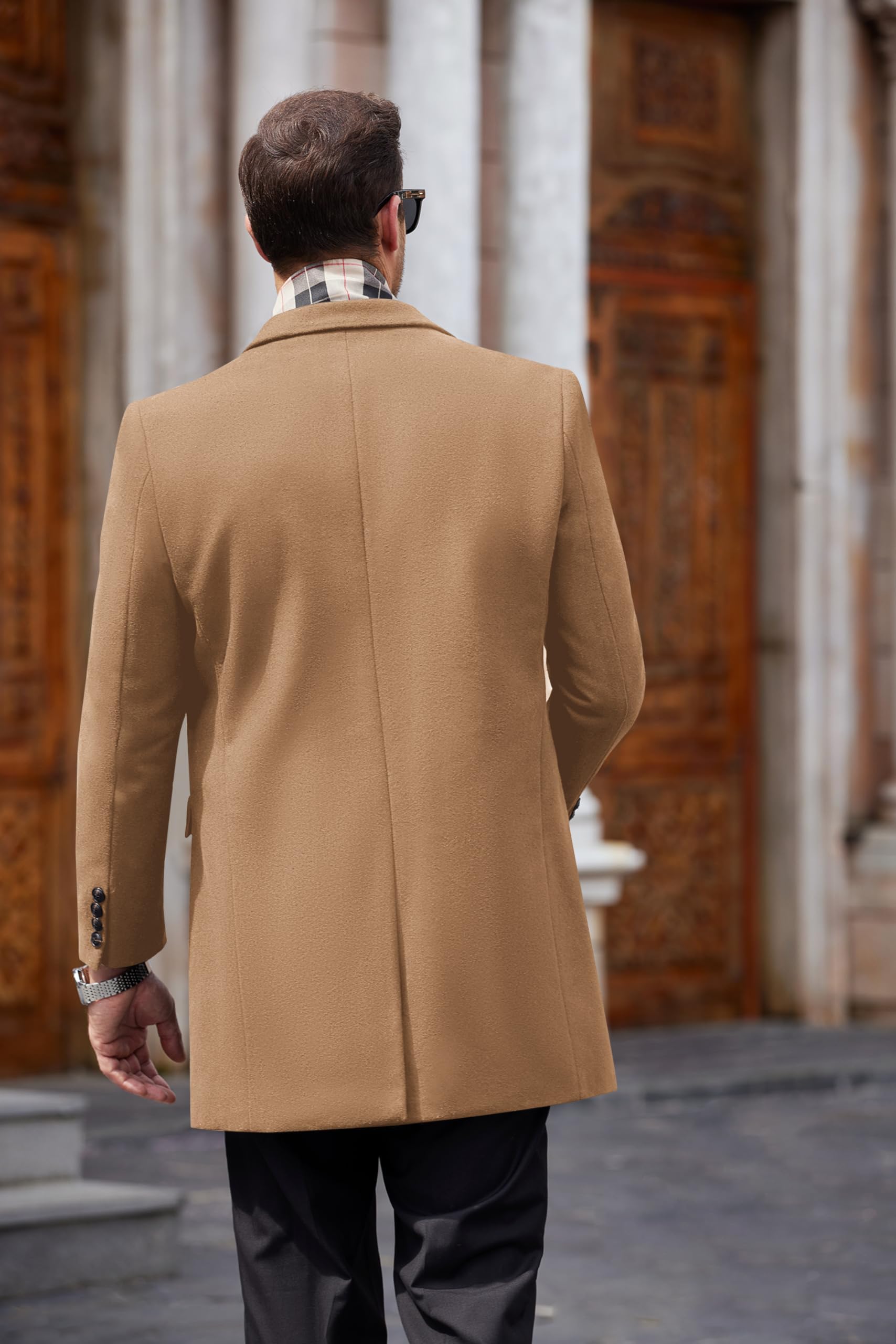 COOFANDY Herren Pea Coat Erbsenmantel