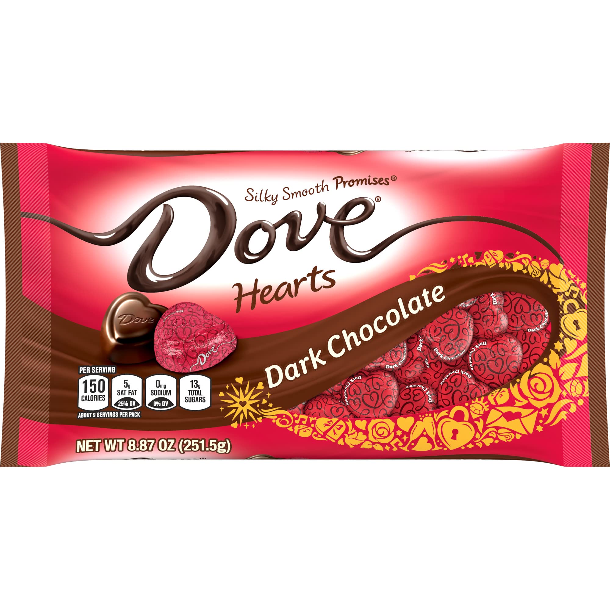 Amazon.com : Dove Valentines Heart Promises, Dark Chocolate, 8.87