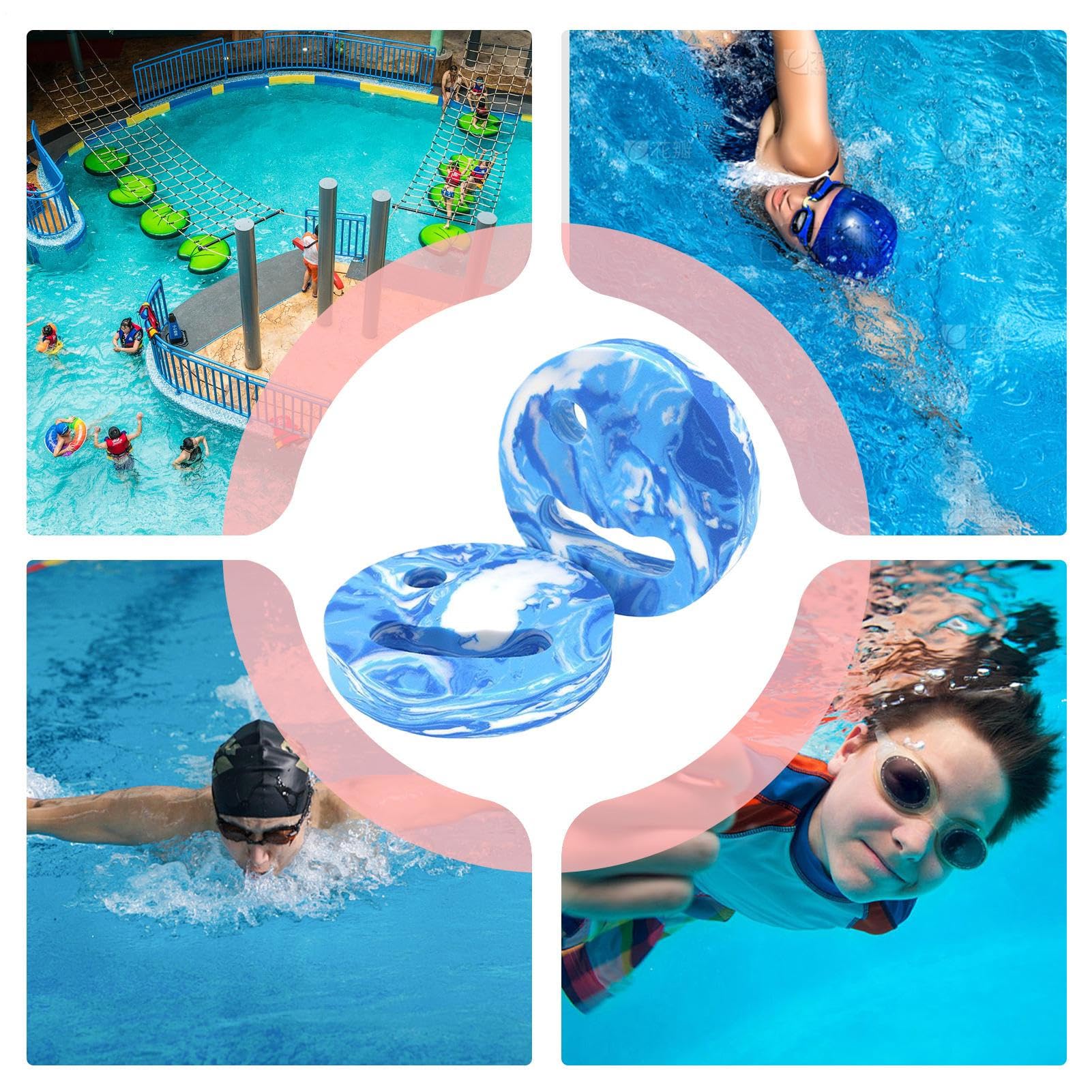 Pesi per Acquagym | Dischi Fitness In EVA Per Nuoto,Design Antiscivolo con Galleggiamento Assistito per Principianti