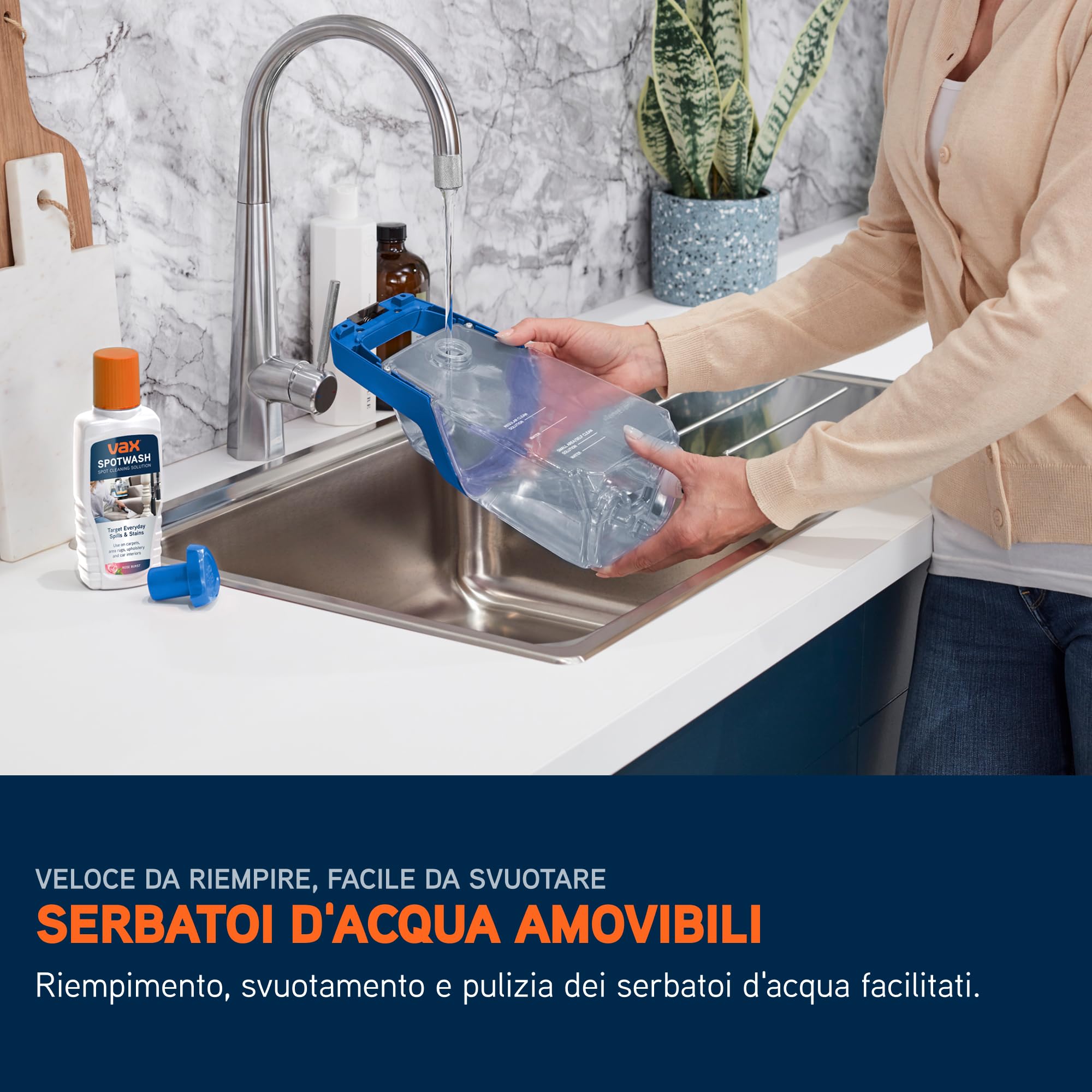 Vax SpotWash Duo smacchiatore per tappeti e tessuti con accessorio per animali domestici e strumenti per uso quotidiano. Lavapavimenti per pavimenti, divani, auto, scale. Pulitore domestico portatile