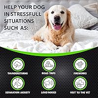 Vista 4 de Masticables calmantes de cáñamo para la ansiedad de los perros – 170 masticables calmantes para perros – Golosinas para aliviar la ansiedad