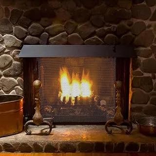 2 x Fireplace Steel Fire Guard Fire Barrier Fire Screen Curtain Heavy Duty Heat Resistant Metal Mesh Curtain Block Sparks Fireplace Screen Protector