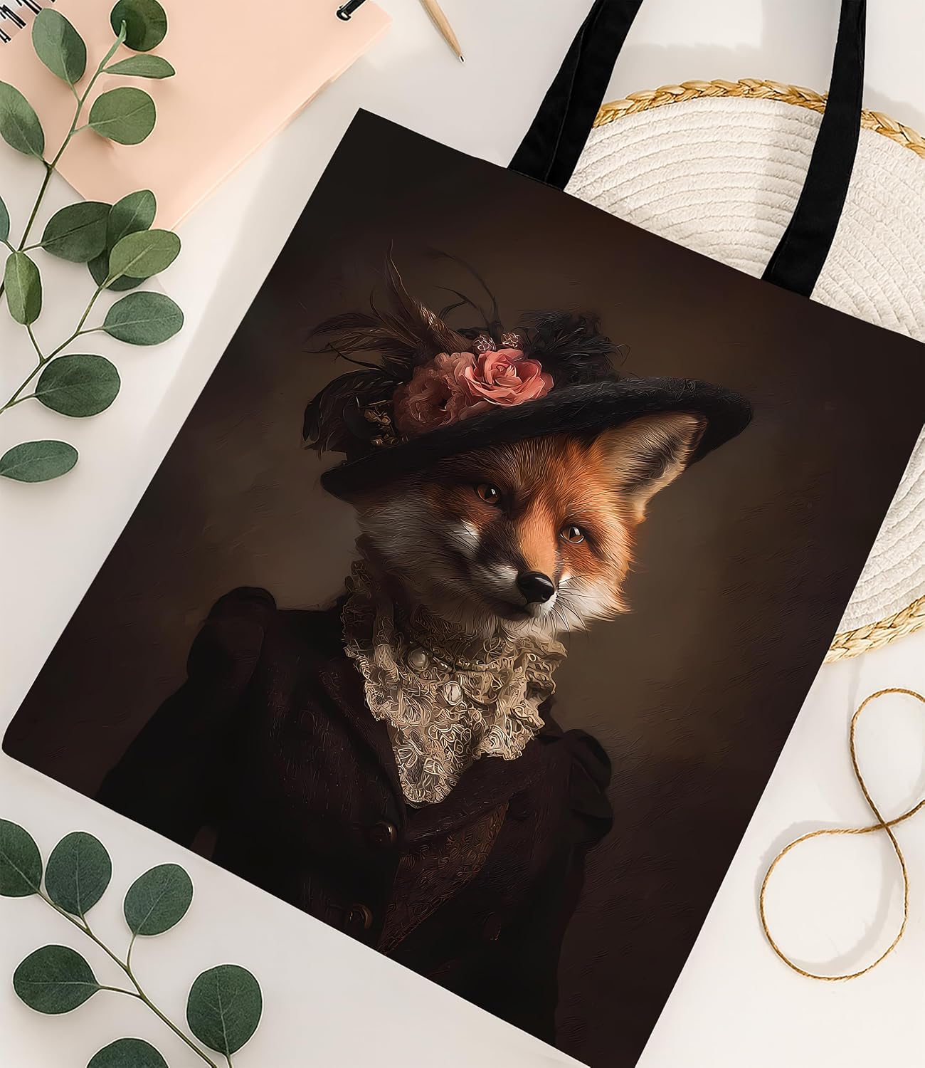 Spooky Ghost Halloween Canvas Tote Bag for Women Gothic Bags image 5