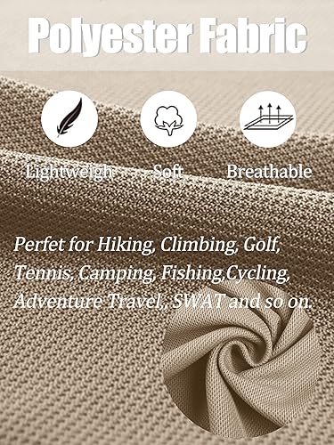 Vista 7 de TACVASEN Camisa Polo para Hombre de Manga Corta Táctica de Rendimiento con Cuello de Trabajo para Golf, Polos de Pique de Ajuste Seco para el Verano