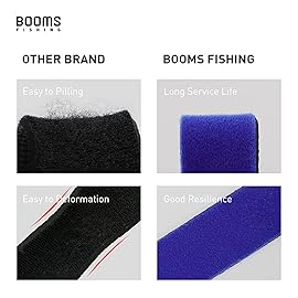 Booms Fishing RS3 Fishing Rod Wrap Pole Straps, Blue 9.6 6pcs