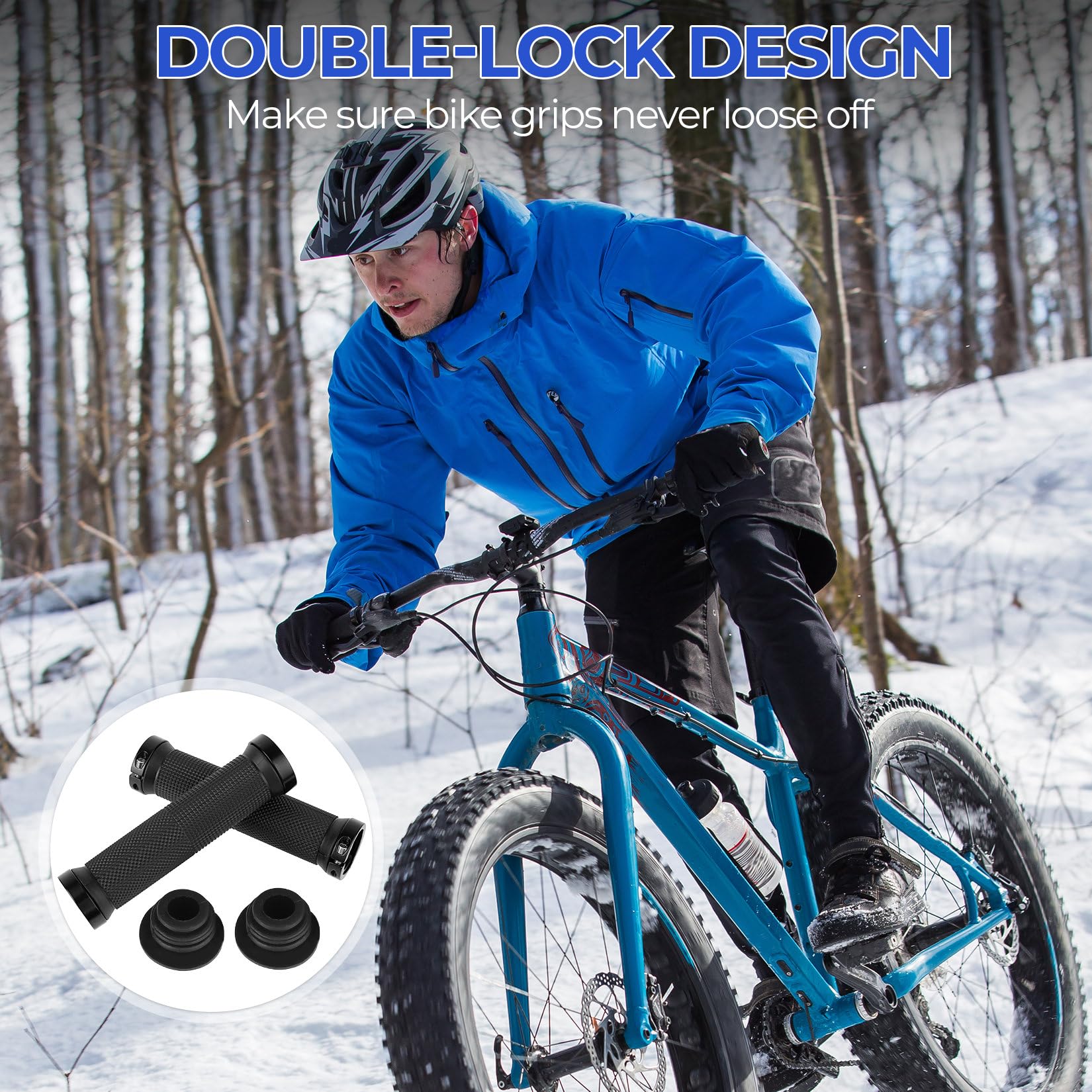 2 pary/4 sztuki uchwytów na kierownicę rowerową, uchwyty rowerowe MTB, antypoślizgowe, ergonomiczne uchwyty do kierownicy rowerowej, MTB, BMX, wyścigowych, górskich (22 mm)