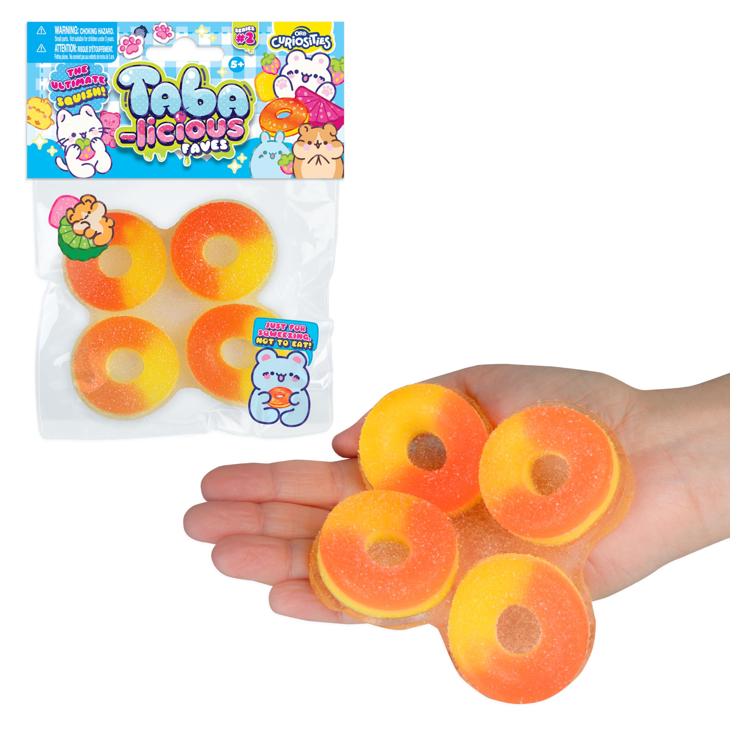 TABA Squishy Candy Peach Rings - ORB TABA-Licious Squishy Faves