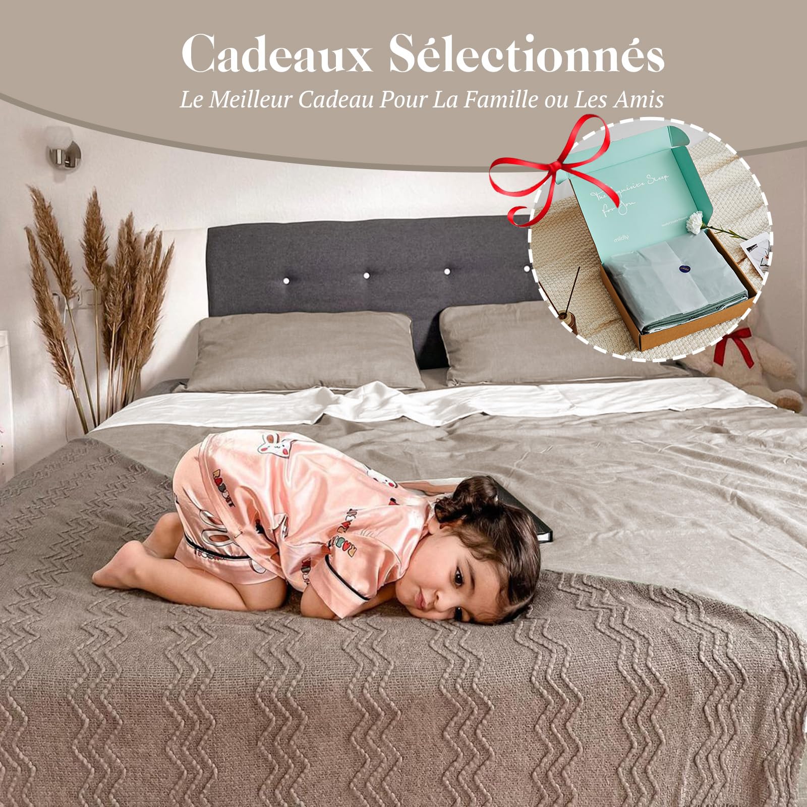 SOULFUL Copripiumino 140 x 200 cotone, cammello scuro set copripiumino con cerniera, 100% cotone lavato, texture lino, set da letto 140 x 200 cotone con 1 federa 65 x 65 cm