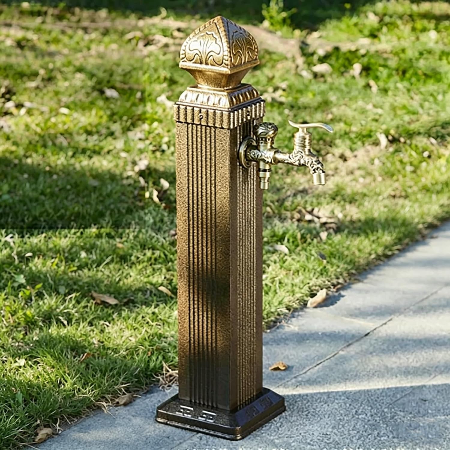 Cucce One Color Stainless Steel Water Column Outdoor Water Column Garden Tap，Weatherproof Yard Hydrant Feature Fountain For Patio(65Cm/26 In)