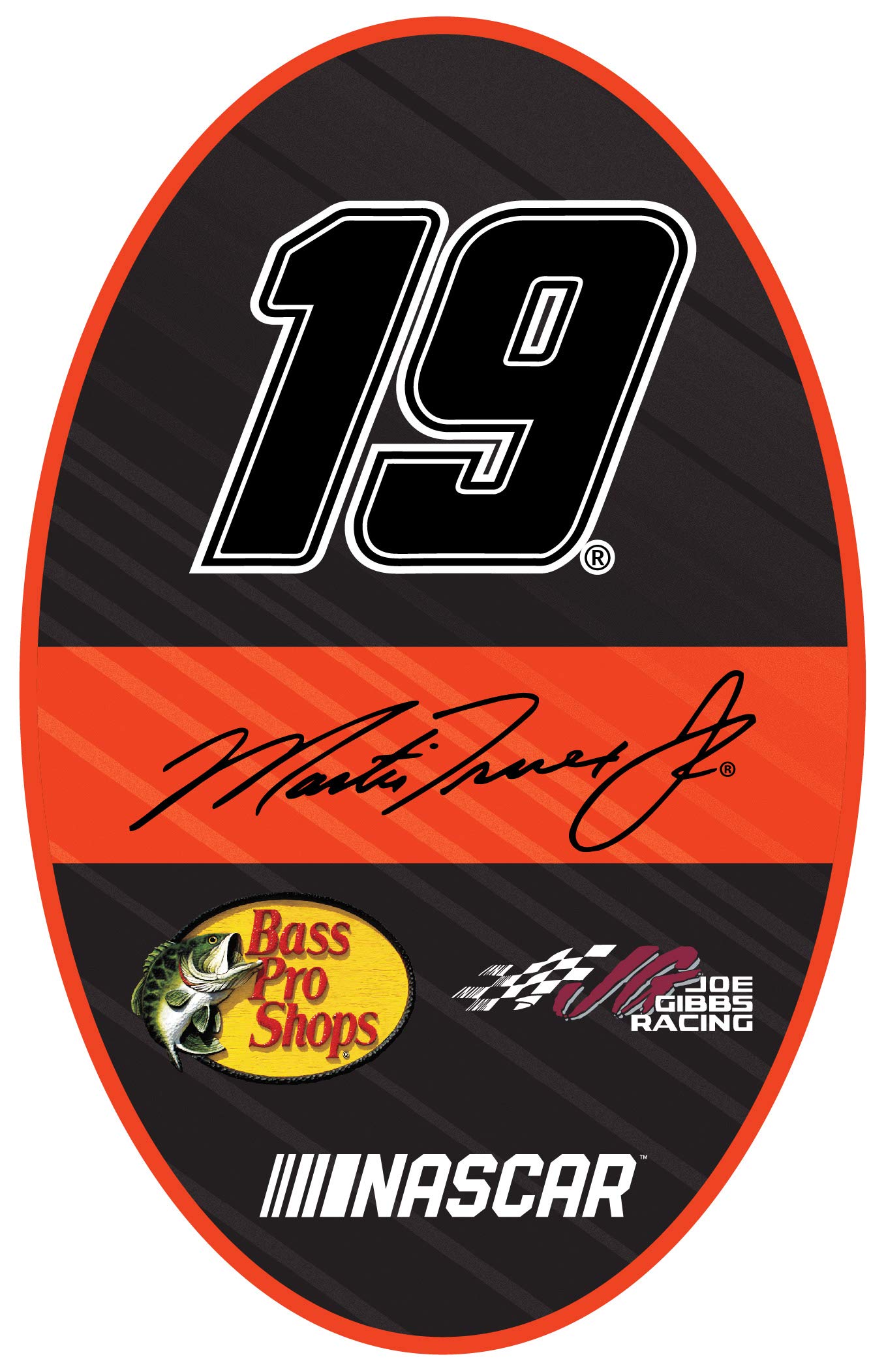 Martin Truex #19 NASCAR Oval Magnet New For 2020