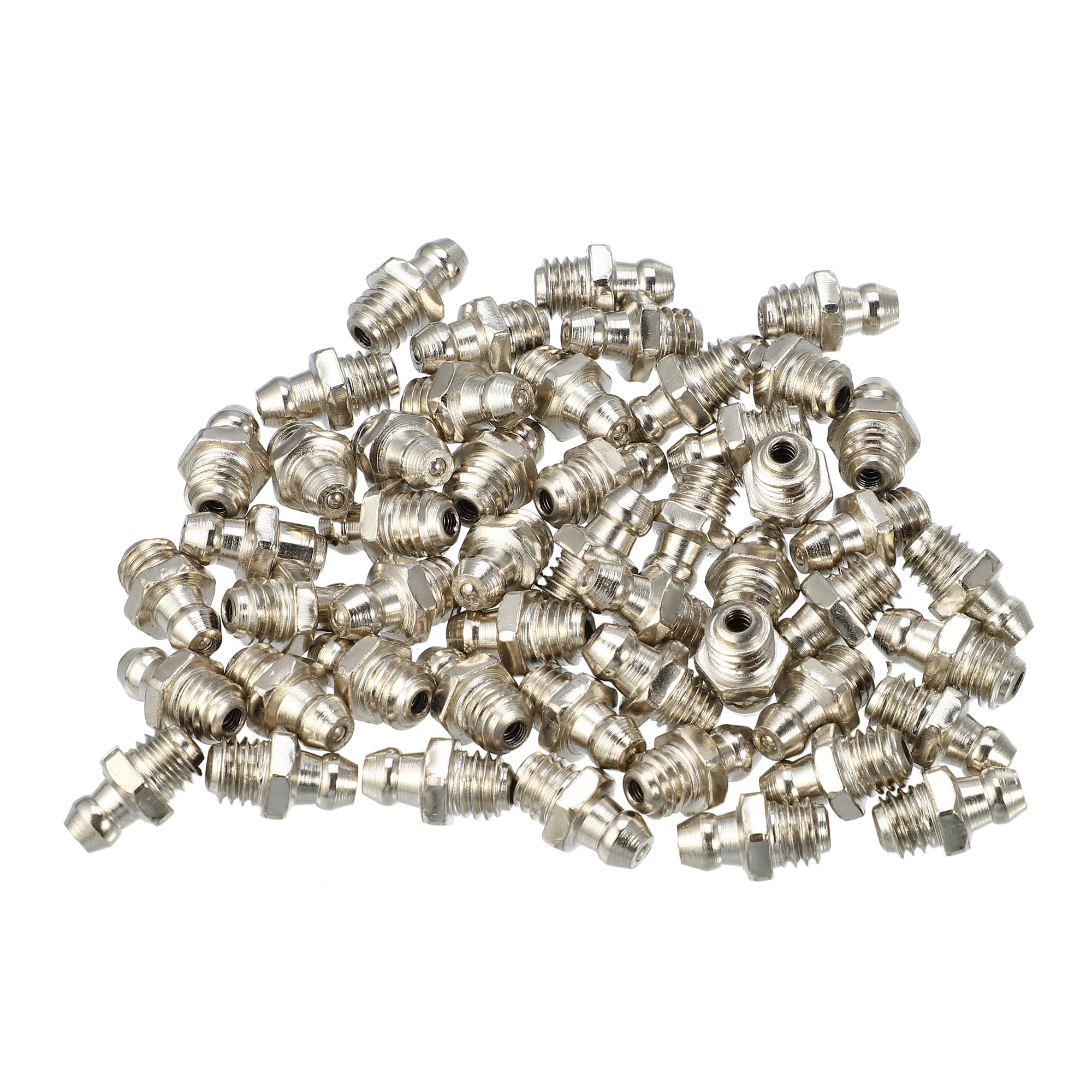 X AUTOHAUX 50pcs M8x1.25 Grease Nipple Fitting Straight 180 Degree