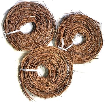 3 Pack Natural Grapevine Twig Garland, 15Ft Twig Garland Grapevine Wreath DIY Crafts for Wedding House Holiday Door Wall Decor