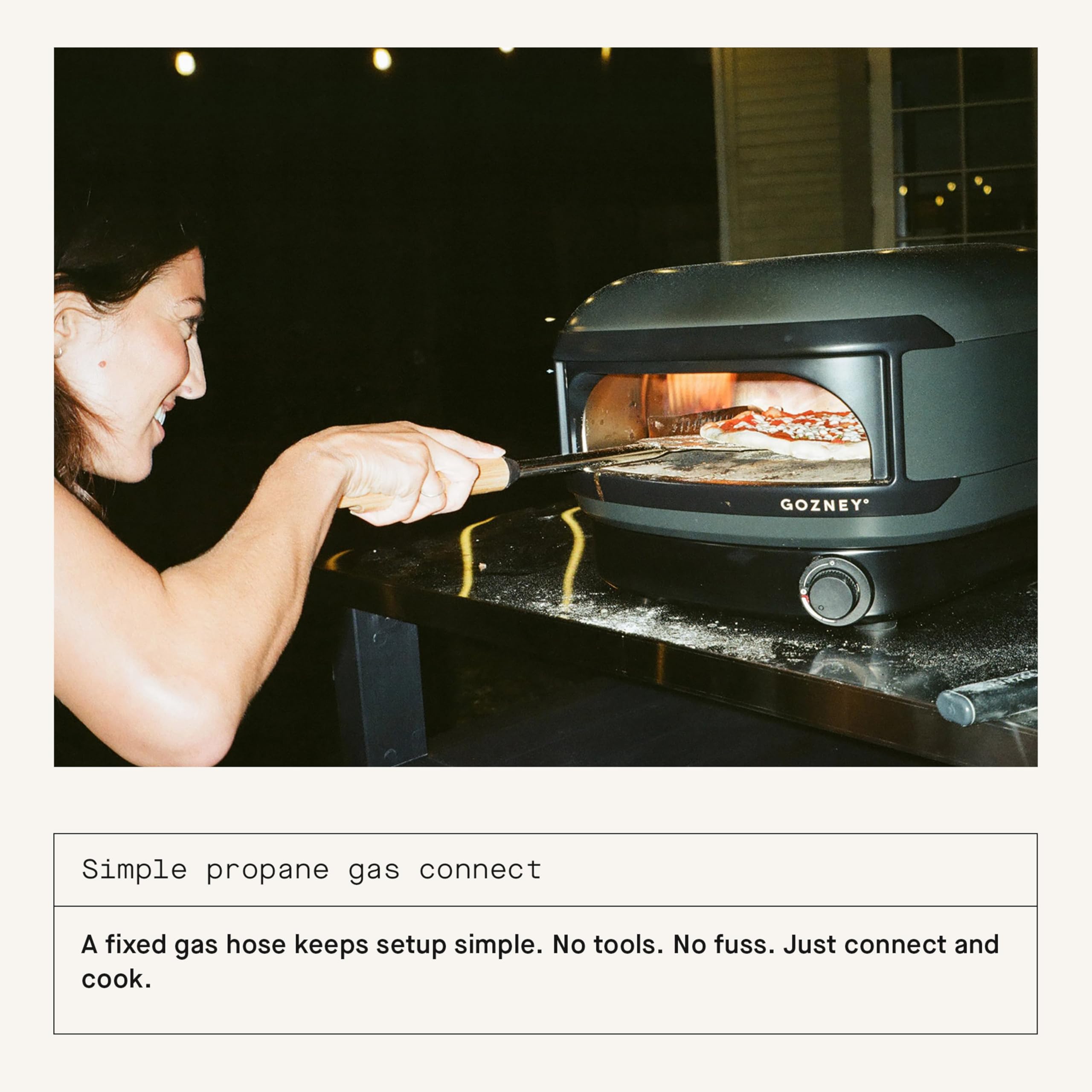 Gozney Arc Lite Four à pizza extérieur gaz propane 30,5 cm 250 °C noir cassé