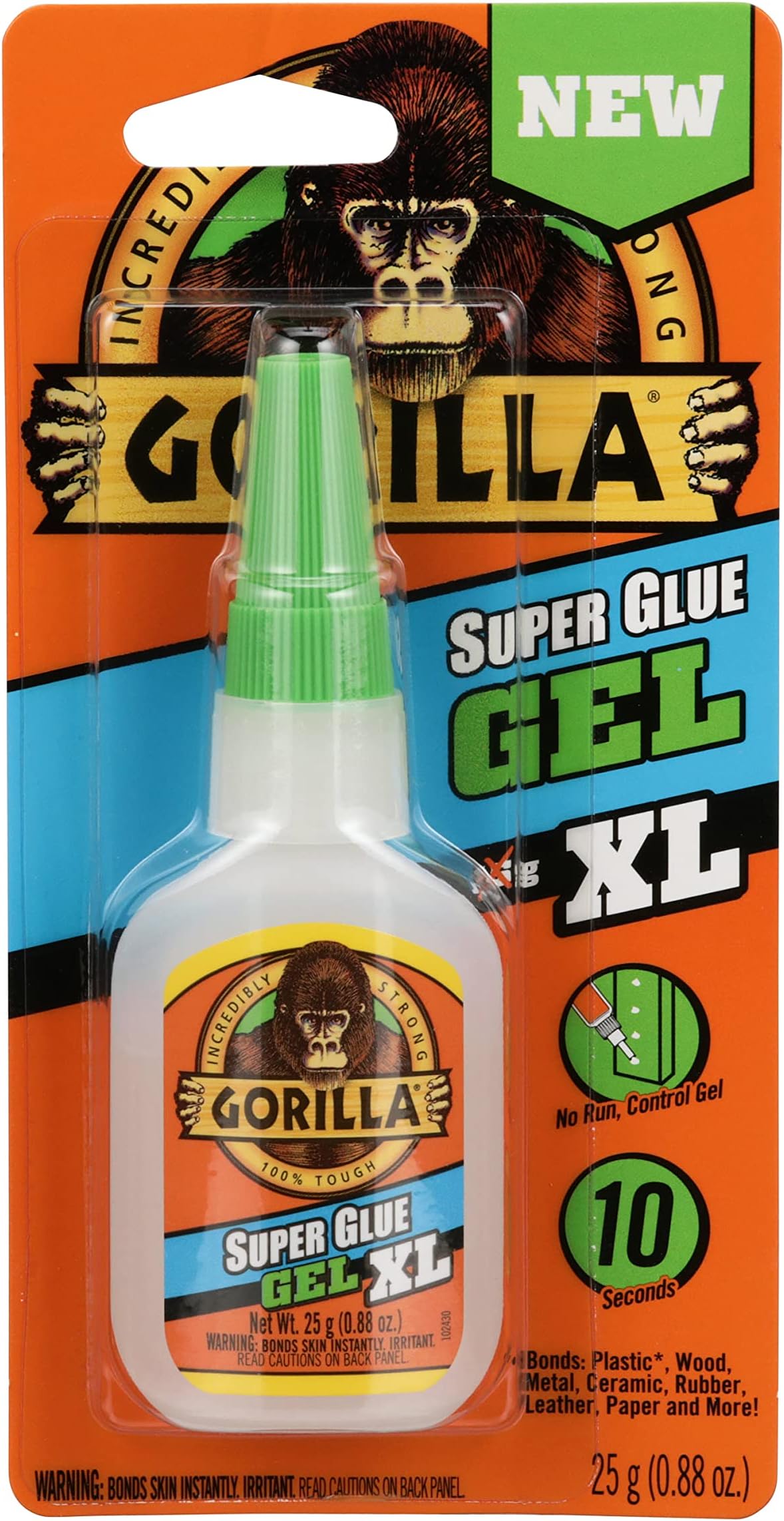 Gorilla 102433 XL Super Glue Gel, 1-Pack, Clear
