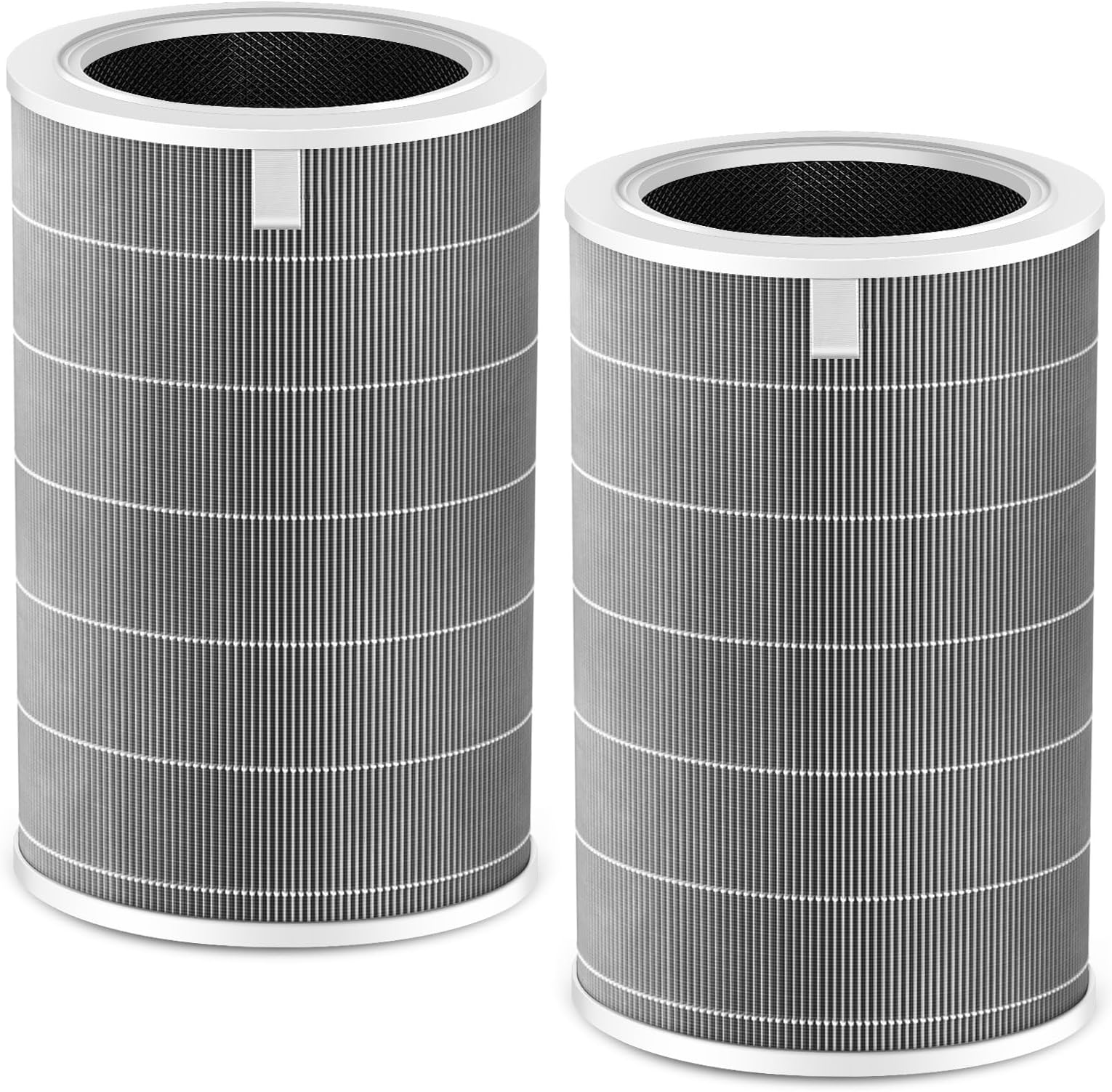 PINREK Replacement Filter for Xiaomi Mi Smart Air Purifier 4 Pro, H13 HEPA with Pre-Filter, Activated Carbon for PM2.5 Bakhour Smoke Dust Pollen, Easy Install, 4-6 Month Life(2 Pack, Gray)
