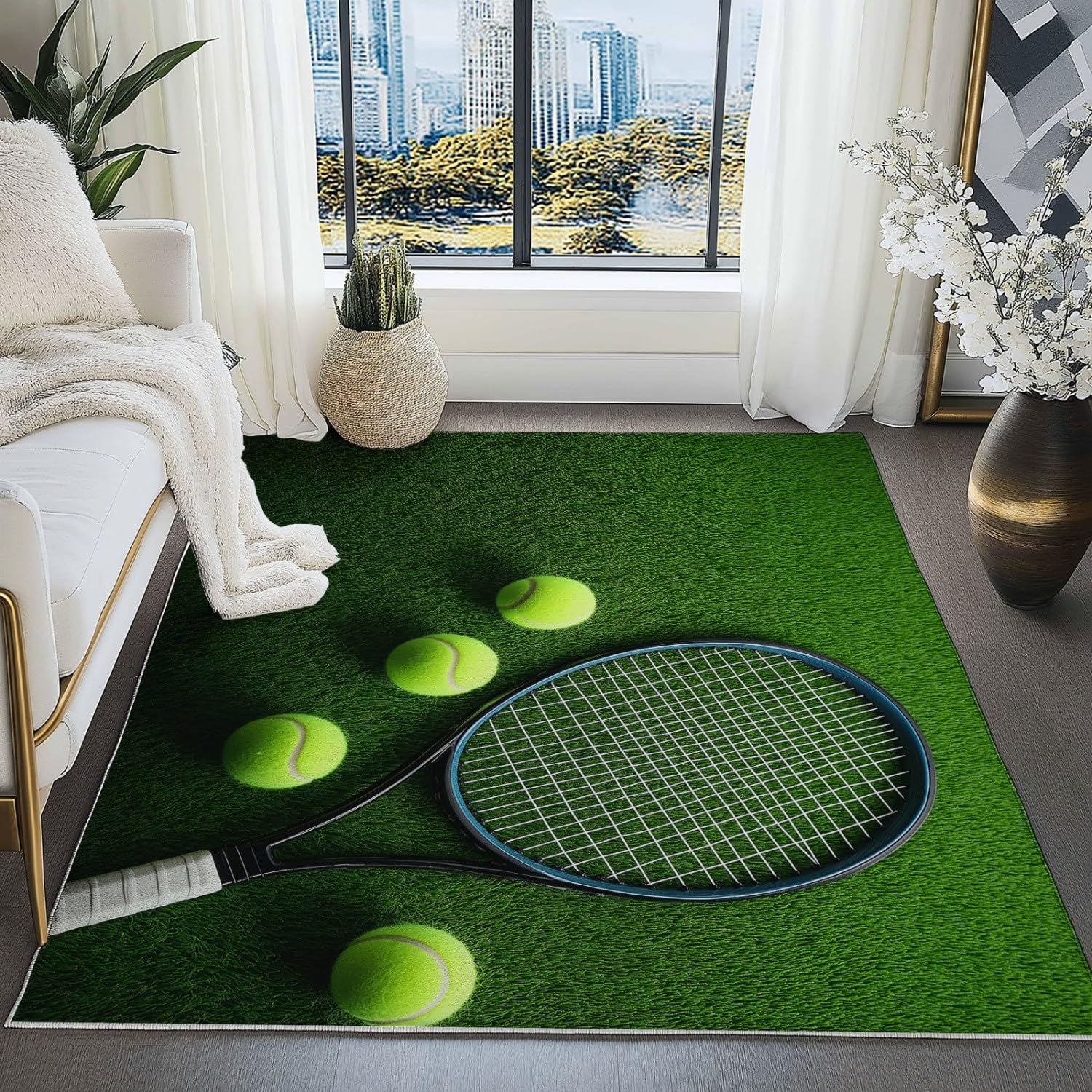 Tapis vert antidérapant TPR 60x110 cm doux qui ne glisse pas