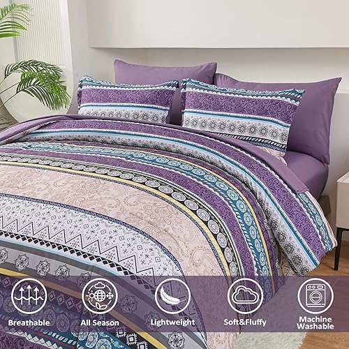 Miniatura 6 de Juego de edredón, edredón para todas las estaciones, juego de cama de microfibra suave, juego de edredón WD08AB090533K7U-C