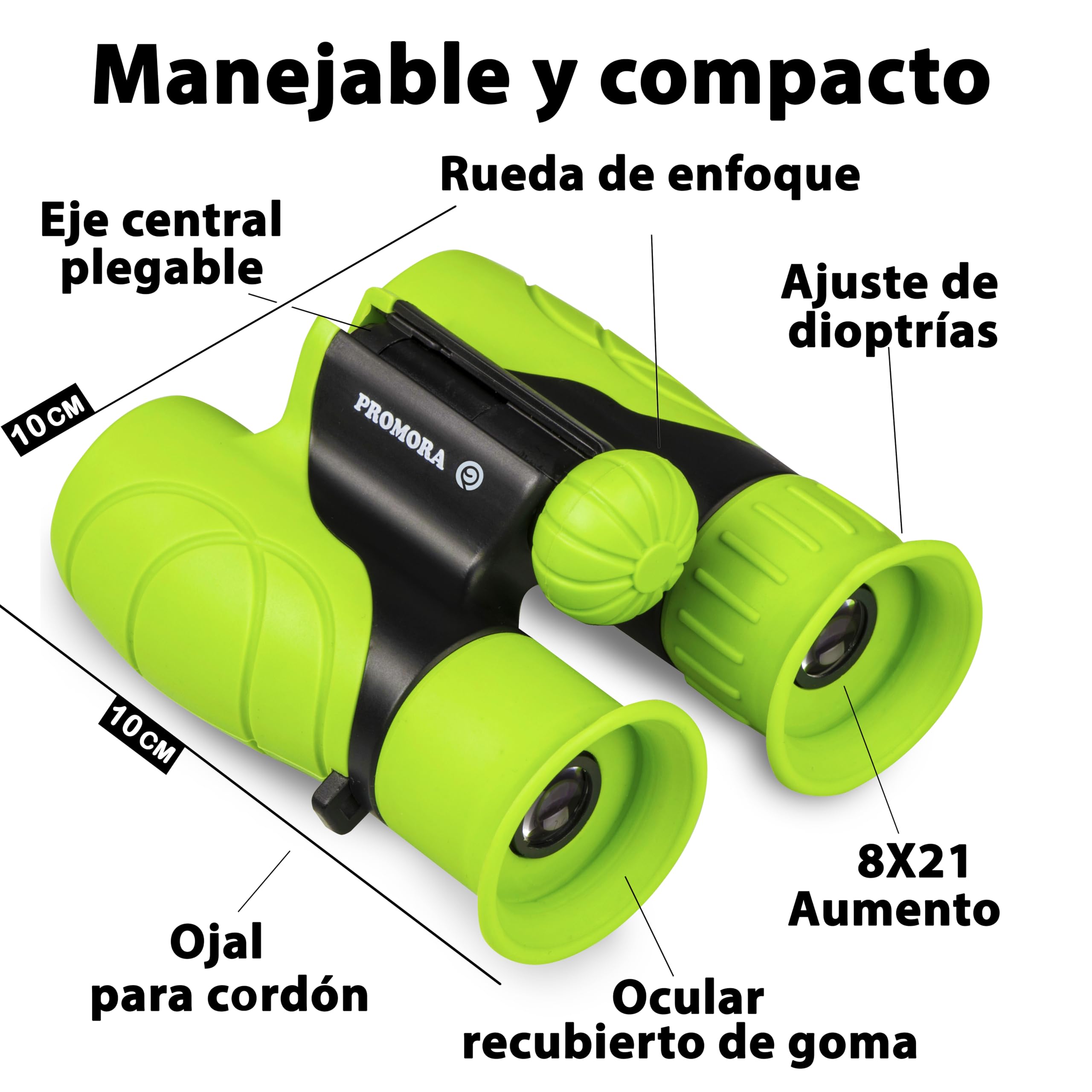 Prismaticos Niños Niños y Niñas - Gran Aumento 8X21 - Juego Completo con Lupa y brújula - Juguetes y Regalo Niño y Niña de 3 – 12 años