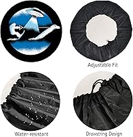 Vista 4 de Cubierta de neumático de repuesto divertida Bigfoot para esquí acuático RV accesorios de campamento para neumático de repuesto resistente a