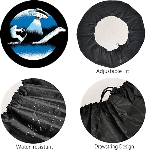 Miniatura 4 de Fundas de neumáticos de repuesto para remolques, divertidos neumáticos de esquí acuático de pie grande para automóviles, resistentes a la