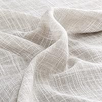 Vista 5 de Beda Home Cenefa de cortina texturizada de lino para cocina y sala de estar; cenefa corta rústica para ventana pequeña, dormitorio, sótano