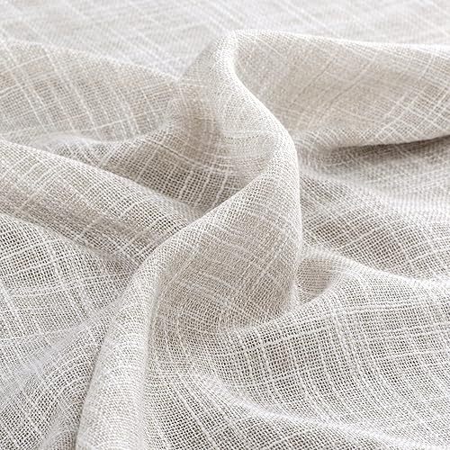 Miniatura 5 de Beda Home Cenefa de cortina texturizada de lino para cocina y sala de estar cenefa corta rústica para ventana pequeña, dormitorio, sótano,