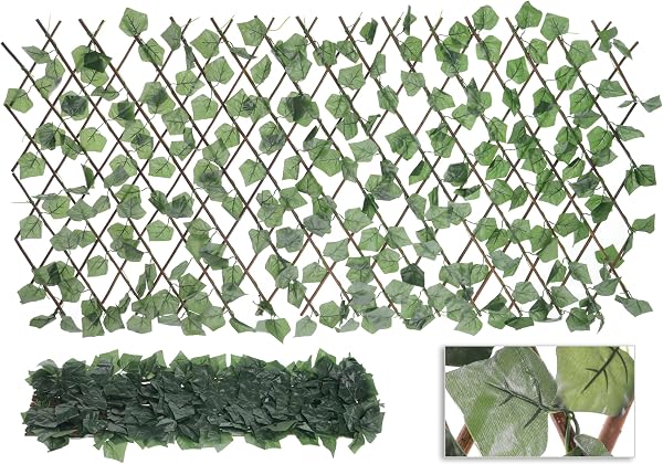 HERSIG - Celosias para Terraza Exterior - Celosia con Hojas Oscuras Decorativas (100x200cm) - Celosia Terraza - Decoracion Jardin Exterior - Celosias Decorativas Resistentes - 4