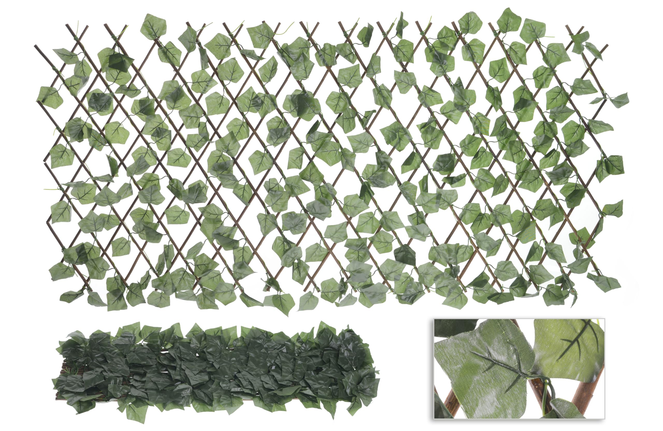 HERSIG - Celosias para Terraza Exterior - Celosia con Hojas Oscuras Decorativas (100x200cm) - Celosia Terraza - Decoracion Jardin Exterior - Celosias Decorativas Resistentes — view 4