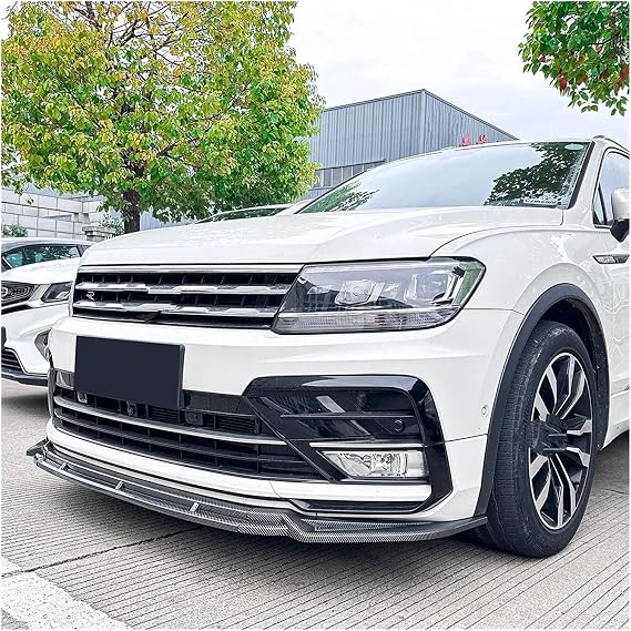 Front Diffuser Car Front Bumper Lip Splitter Diffuser Lip Body Kit For VW For Tiguan For Rline MK2 2017-2020 Car Spoiler Accessories(Gloss Black)