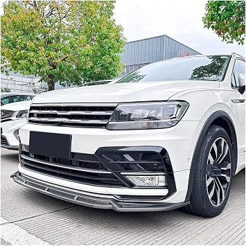 Front Diffuser Car Front Bumper Lip Splitter Diffuser Lip Body Kit For VW For Tiguan For Rline MK2 2017-2020 Car Spoiler Accessories(Gloss Black)