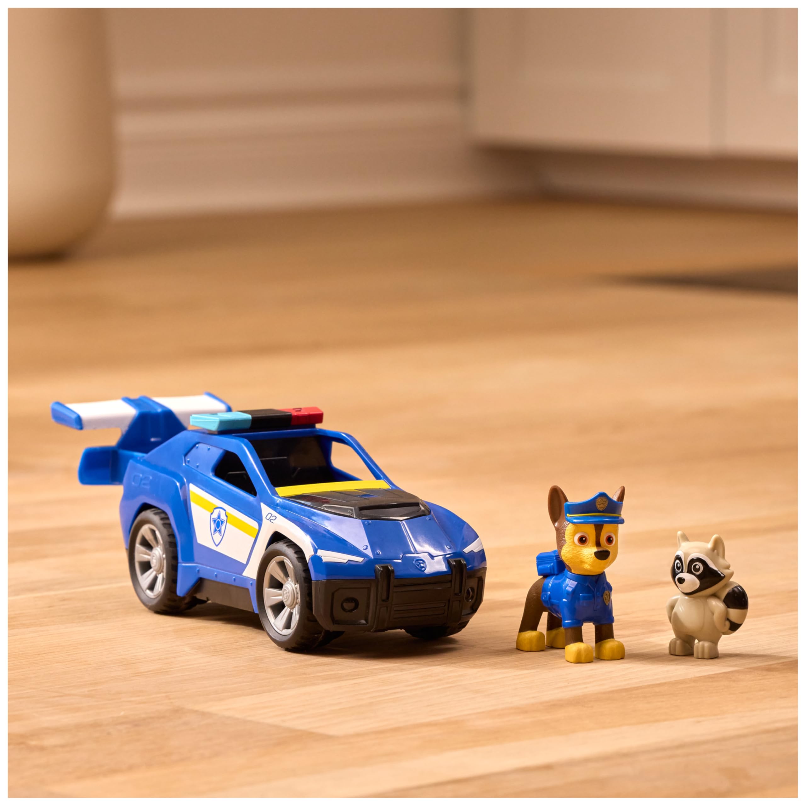 Paw Patrol - Pat Patrouille - Véhicule Figurine Chase Search & Rescue Mission Détectives - Voiture Figurine À Collectionner - Pat Patrouille Jouet - Voiture Enfant - Jouet Enfant 3 Ans Et +