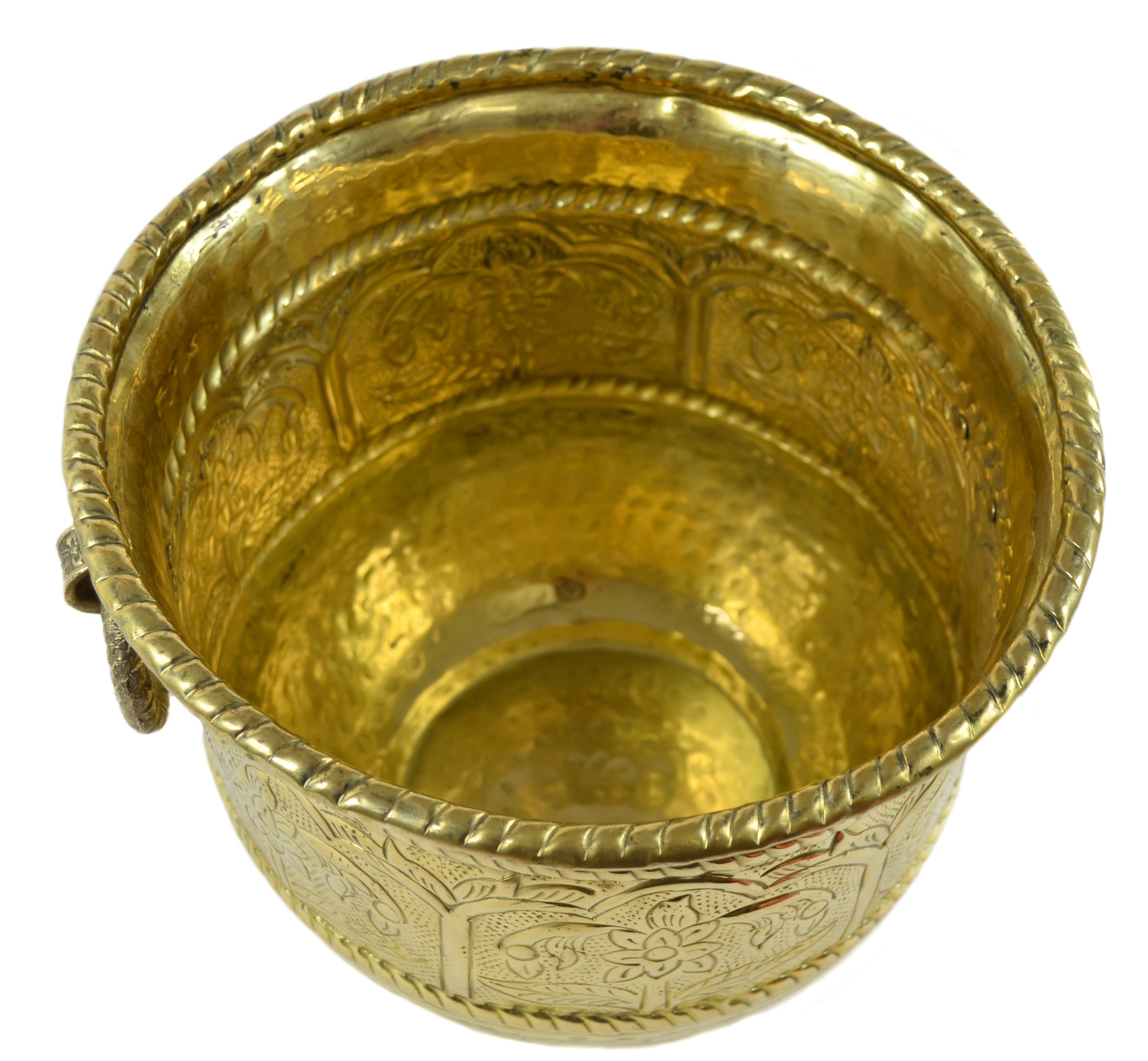 Handcrafted Brass Planter Pot with Lacquer Finish- 12.5 x 10.5 inches