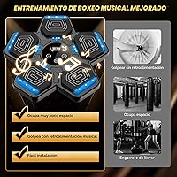 Vista 3 de 2026 Music Boxing Machine for Adults and Kids, Smart Bluetooth Boxing Training Equipment with Gloves Wall Mounted, Workout Punching Machine for