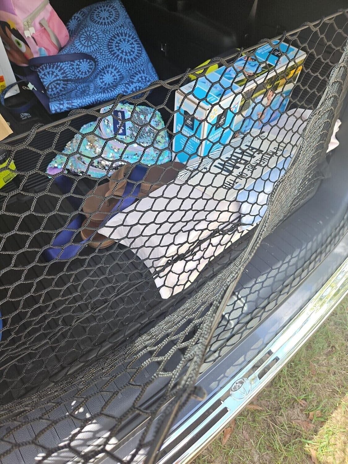 Trunk Organizer Cargo Net for Toyota Highlander 2008-2013 – Envelope Style Cargo Net for SUV-Premium Mesh Car Trunk Organizer Vehicle Carrier Storage - Compatible with Highlander image 2