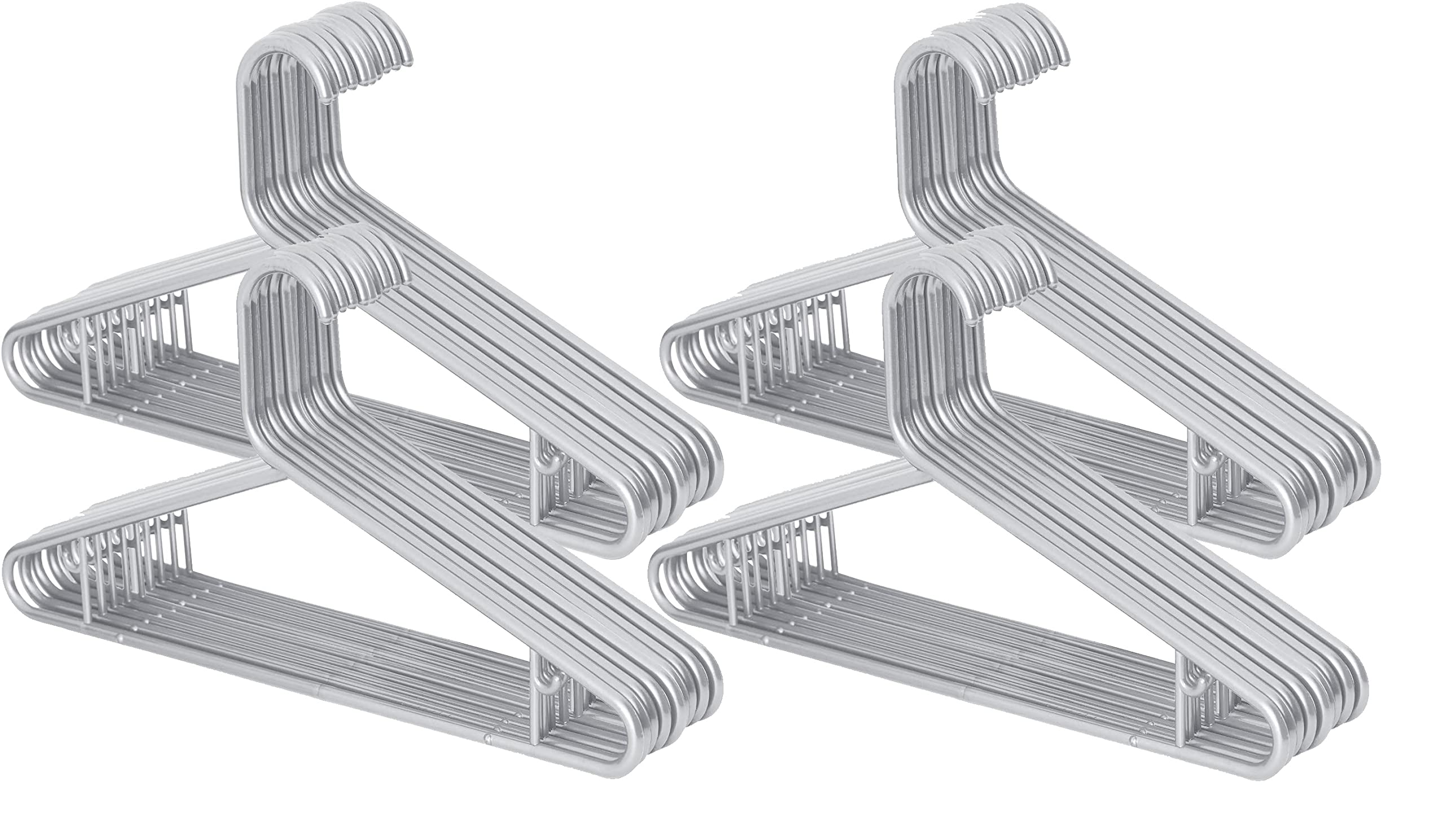 Kleiderbügel für Erwachsene, Kunststoff, robust, platzsparend, für Kleidung, Anzug, Hose, Mantel, Jacken, Kleider, nasse Kleidung (Weiß, 40)