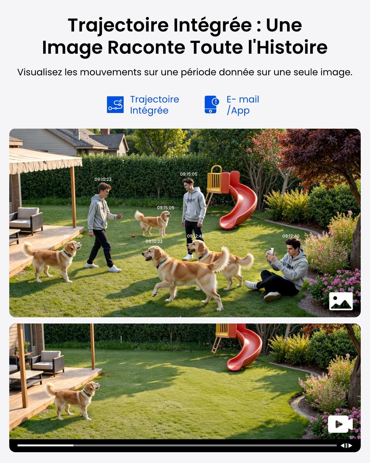 Reolink Elite XPro PoE Caméra de Surveillance 16MP 2 Objectifs Couverture 180°, Vision Nocturne ColorX/IR, Ouverture F1.0, Détection Humain/Véhicule/Animal, Trajectoire Intégrée et Enregistrement 24/7