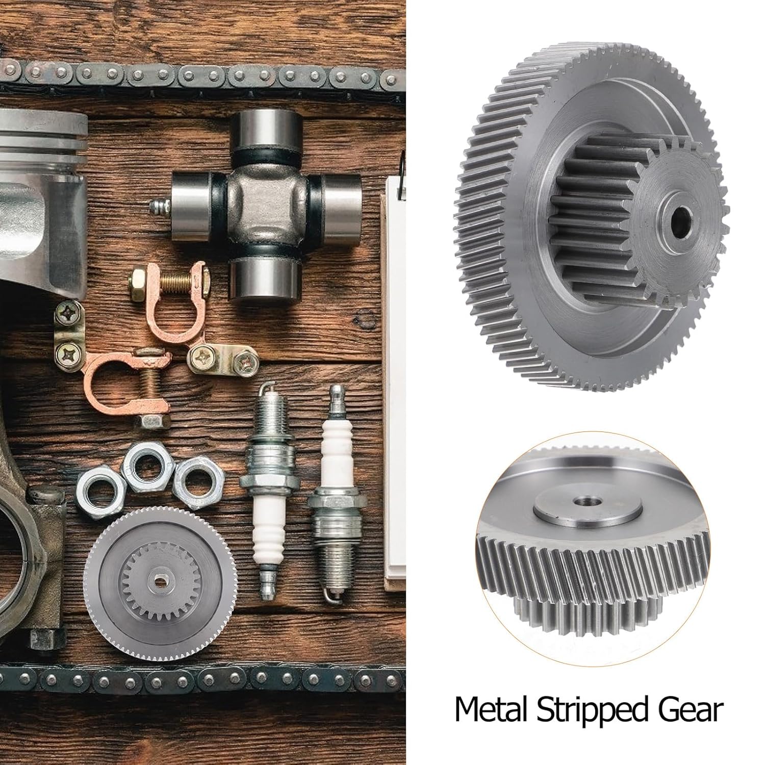 18:1 Ratio Metal Stripped Motor Gear Kit Slide Out Actuator Replacement for Recreational Vehicle Accessories