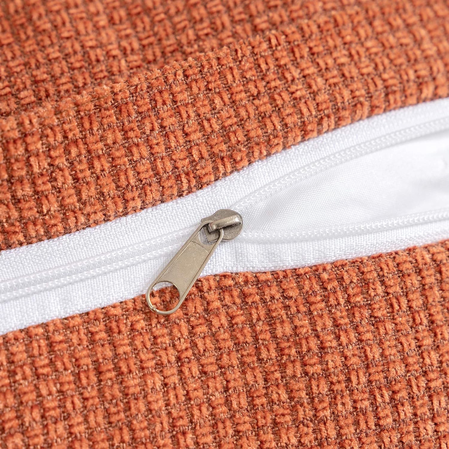 MIULEE Decorative Farmhouse Couch Throw Pillow Covers Triple Button Rustic Vintage Pillowcases Cushion Cases for Fall Living Room Sofa Decor Pack of 2 16X16 Inch Burnt Orange