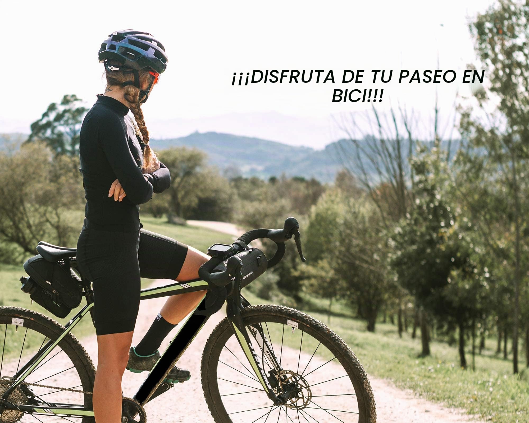 ROCKBROS Bolsa Manillar Bicicleta MTB Multifuncional 2L a Prueba de Agua para Ciclismo Bicicleta Montaña Carretera Plegable, Unisex