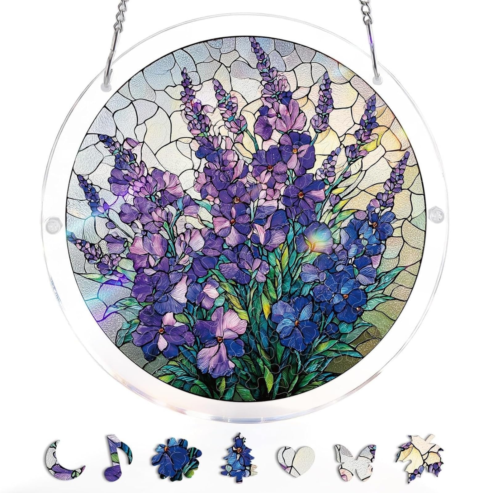 Acrylic Puzzles Suncatcher, Tree of Radiant Glass Puzzle (C)