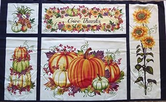 Fall Delight Give ThanksPanel Clothworks, 23 x 44 Inches